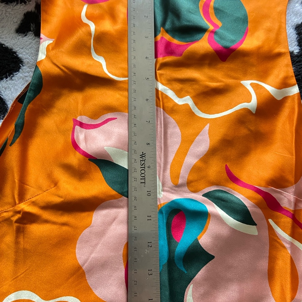Reformation Elektra Eros Orange 100% silk set NWT - Picture 10 of 13